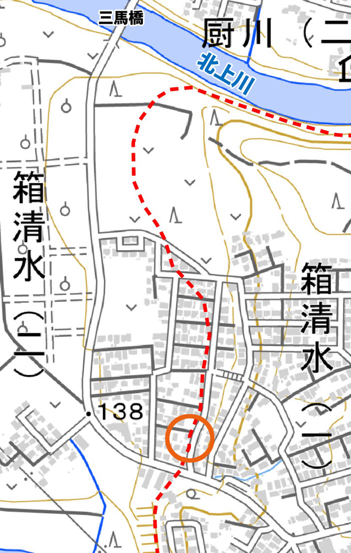 箱清水１丁目地図