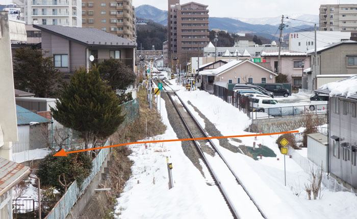 跨線橋上