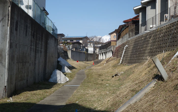 開渠道路際