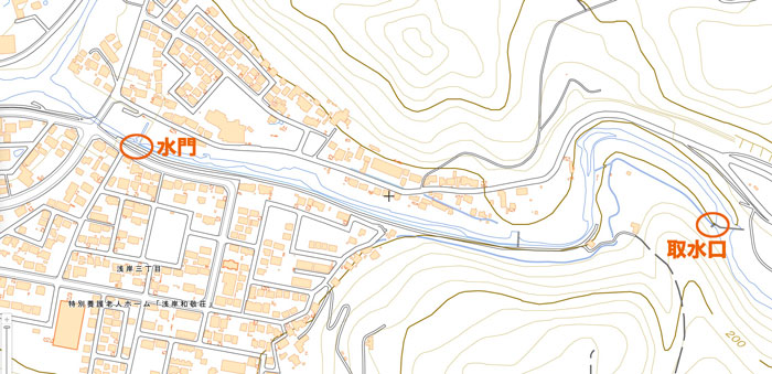 上流の取水口地図