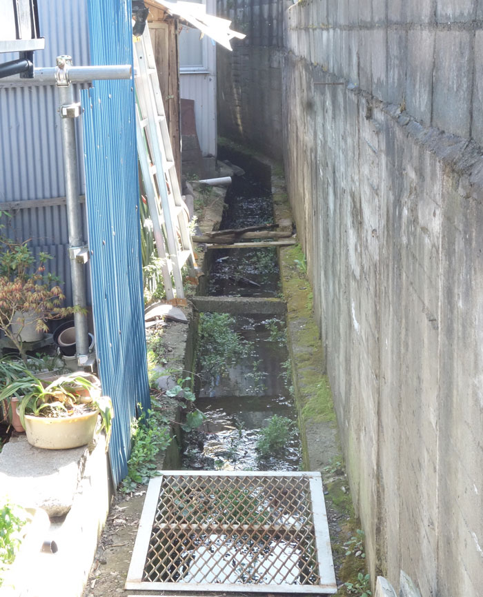 桜川の水路跡