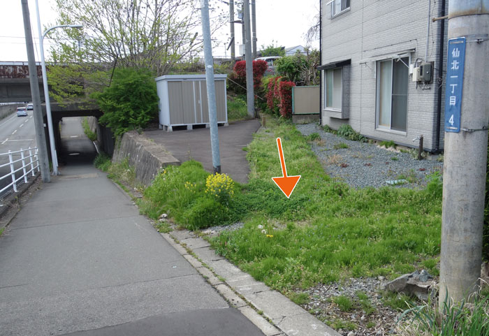 水路跡の小道
