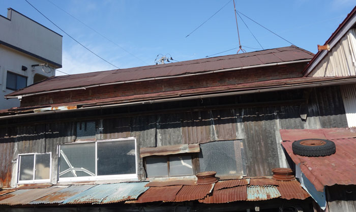 梁川沿いの旧製錬所 煉瓦建築2