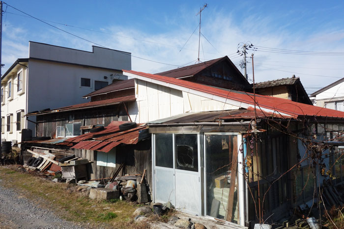 梁川沿いの旧製錬所 煉瓦建築3